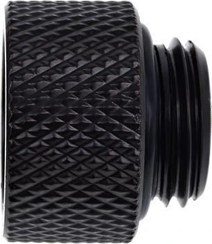 „Alphacool“ jungties adapteris, tiesus G1/4 colio lizdas į G1/4 colio kištuką, juodas