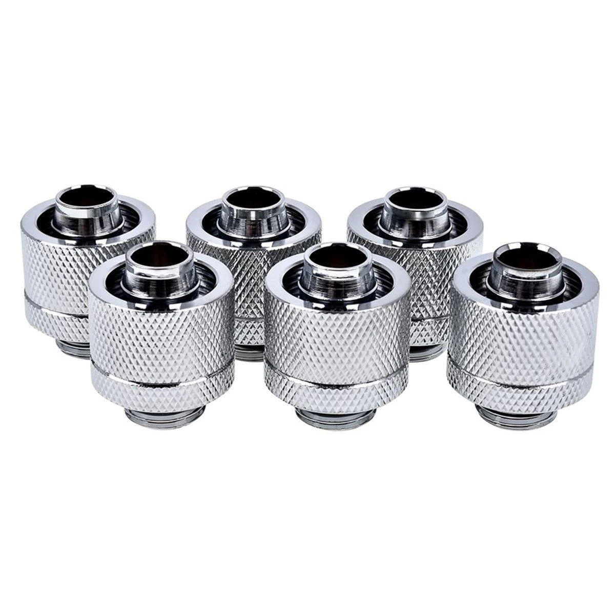 Alphacool Eiszapfen 16/10 mm įsukama jungtis G1/4, 6-Pack – chromas