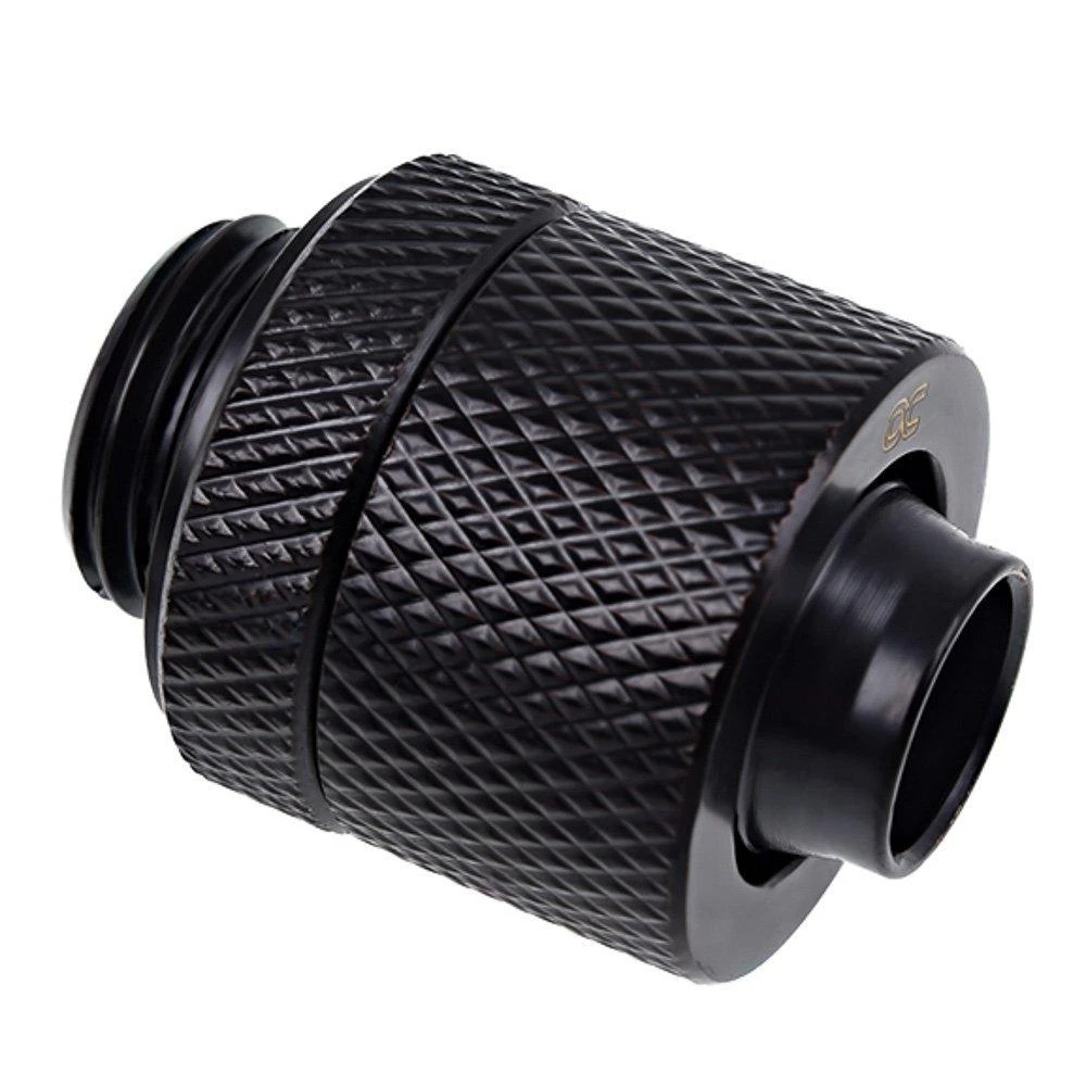 „Alphacool Eiszapfen“ tiesi jungtis, G1/4 colio vidiniu sriegiu į 13/10 mm juodą
