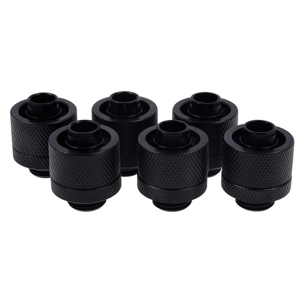 Alphacool Eiszapfen 16/10 mm prisukama jungtis G1/4, 6-Pack ★ juodas