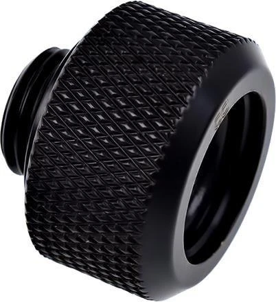 „Alphacool“ jungtis su tiesiu G1/4 colio vidiniu sriegiu ir 16 mm išoriniu skersmeniu, kieta vamzdžio jungtis – juodas