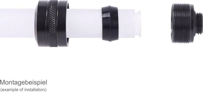 Alphacool Icicle Pro montavimas 13 mm kieto vamzdžio G1/4, 6 paketų – juodas