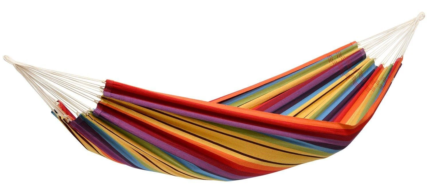 Amazonas Barbados vaivorykštinis dvivietis hamakas, 230x150 cm, 200 kg