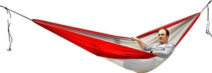 Amazonas Silk Traveller XXL (raudonas-sidabrinis) Travel Hamakas, 320x230 cm, 200 kg
