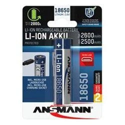 Ansmann Li-Ion 18650 2600mAh 3,6V Micro-USB 1307-0002