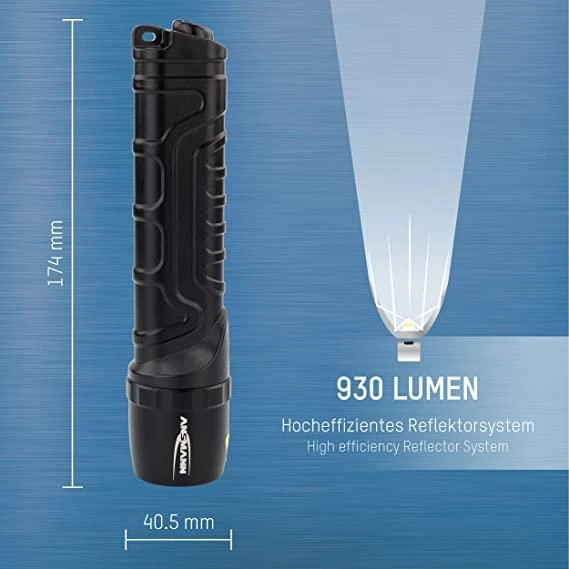 Ansmann M900P Juoda Rankinis žibintuvėlis LED