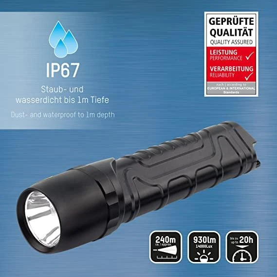Ansmann M900P Juoda Rankinis žibintuvėlis LED