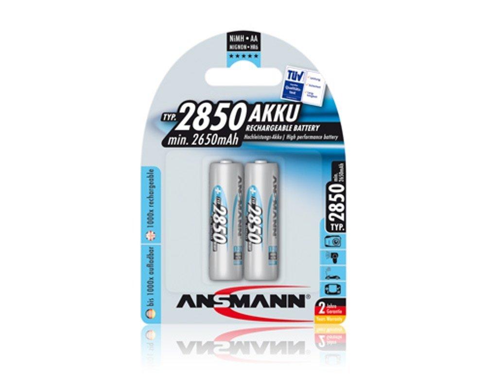 ANSMANN Akku Mignon AA - 2 Stück, 2650 MAh, Wiederaufladbar Für Spielzeug, Konsolen & Mehr