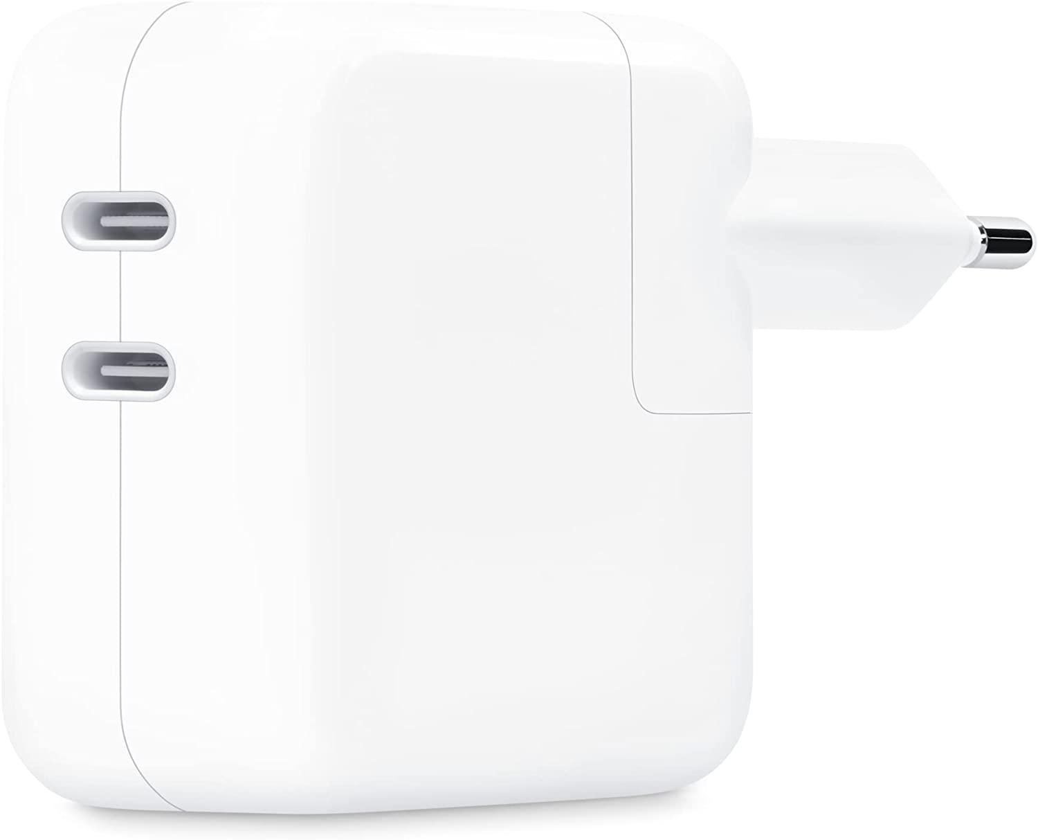 Apple 35W dviejų USB-C prievadų maitinimo adapteris