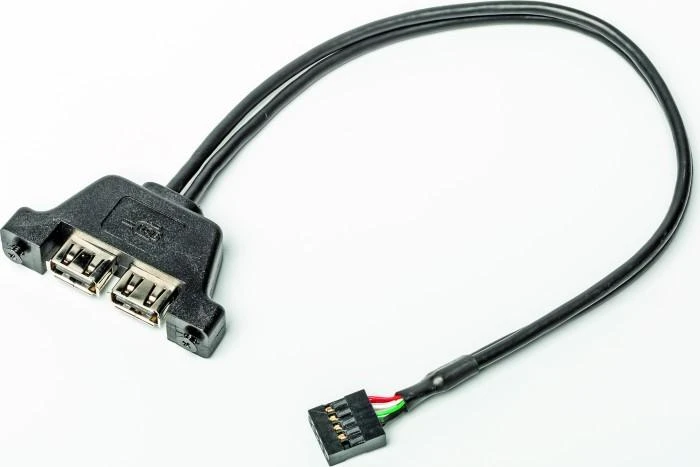 ASRock reduktorius USB 2.0 (9 kontaktų) iki 2 x USB 2.0