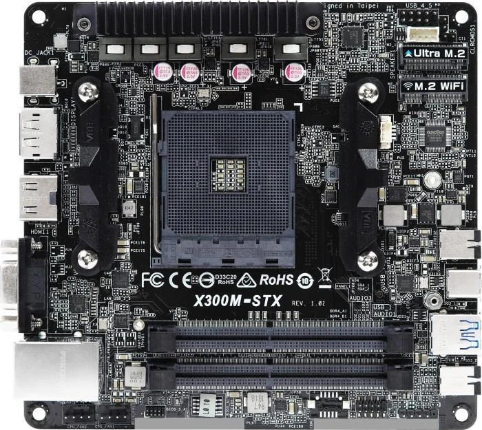 ASRock Barebone Deskmini X300 HDMI/DP/USB-C juodas DDR4 retail
