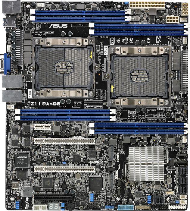 Pagrindinė plokštė ASUS Server Z11PA-D8, 2xLGA 3647, C621, 8DIMM, 3PCIe, 14SATA+2M.2, 4x1GbE