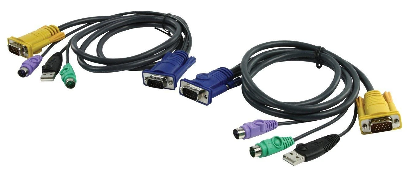 ATEN CS82U-AT ATEN CS82U 2 prievadų PS/2 USB KVM jungiklis, 2x pasirinktiniai KVM kabelių rinkiniai, nemaitinamas