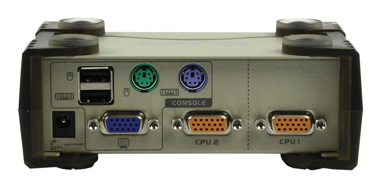 ATEN CS82U-AT ATEN CS82U 2 prievadų PS/2 USB KVM jungiklis, 2x pasirinktiniai KVM kabelių rinkiniai, nemaitinamas