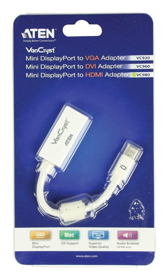 Adapteris ATEN 0.19m, baltas / VC980 / VC980-AT