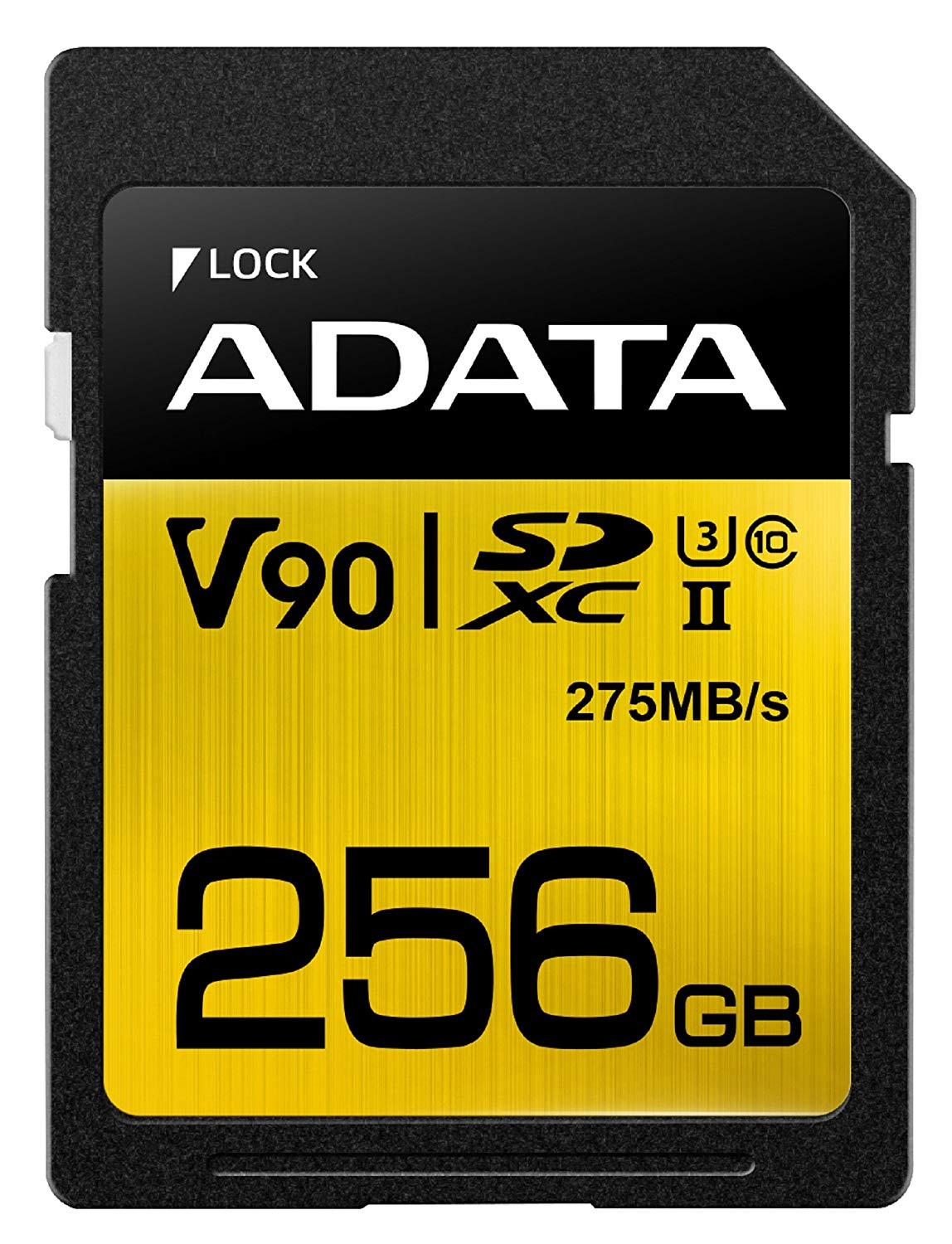 Atminties kortelė ADATA 256GB Premier ONE SDXC UHS-II U3 Class 10, R/W iki 275/155 MB/s