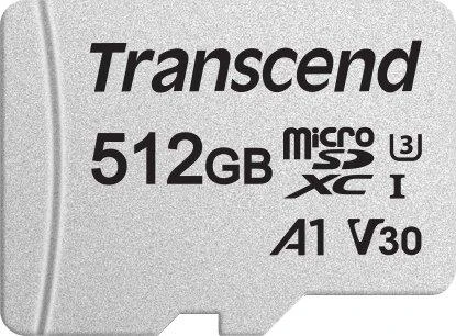 Atminties kortelė TRANSCEND 512GB Micro SD su adapteriu UHS-I U3 A1