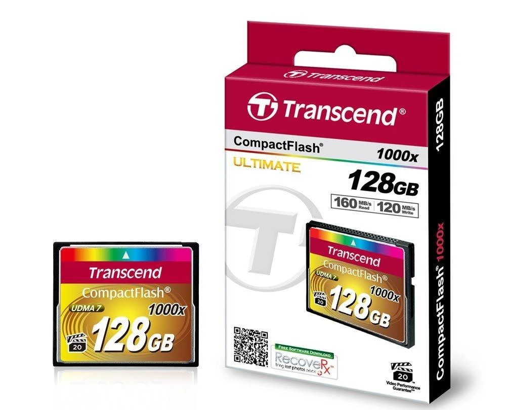 Atminties kortelė Transcend Compact Flash 128GB 1000x