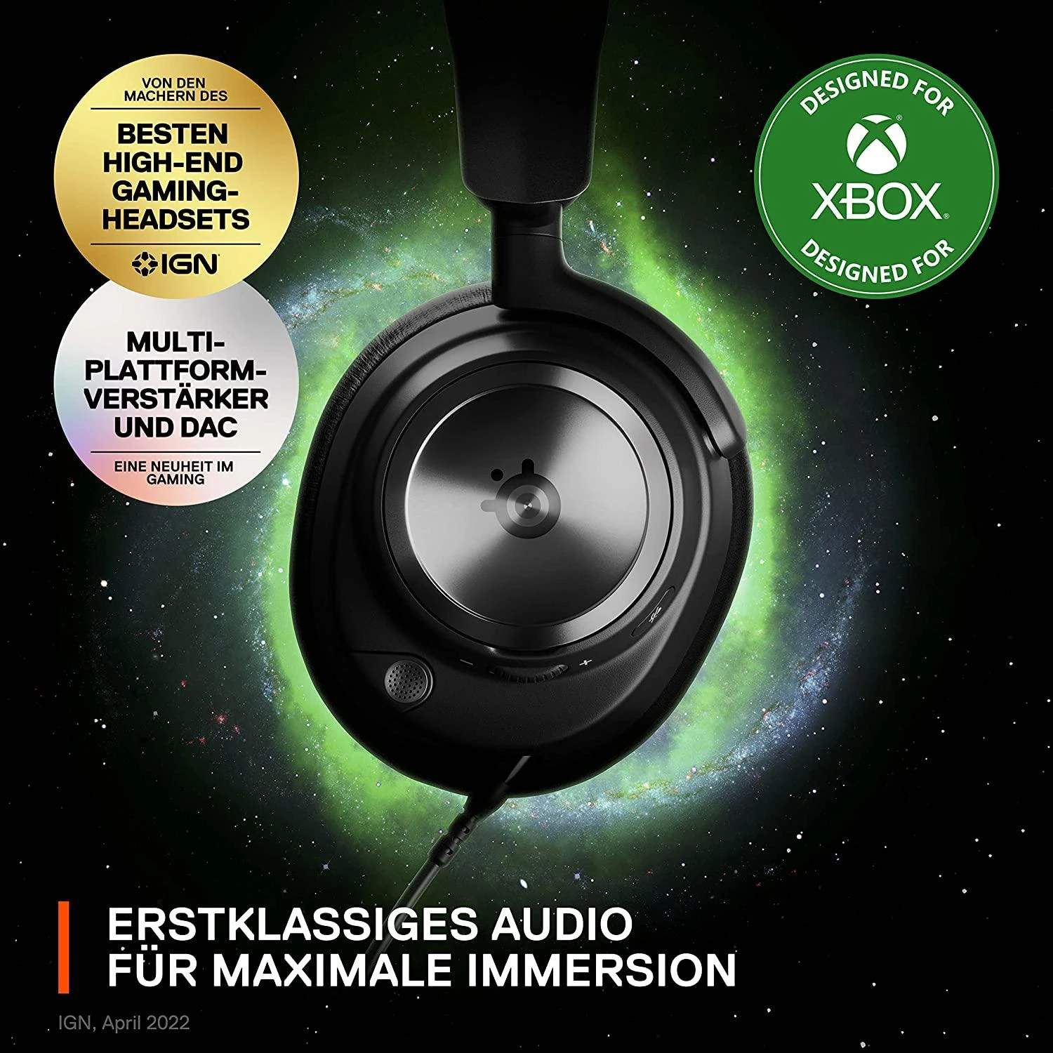 Ausinės žaidimams SteelSeries Arctis Nova Pro X, laidinės, Juodos spalvos