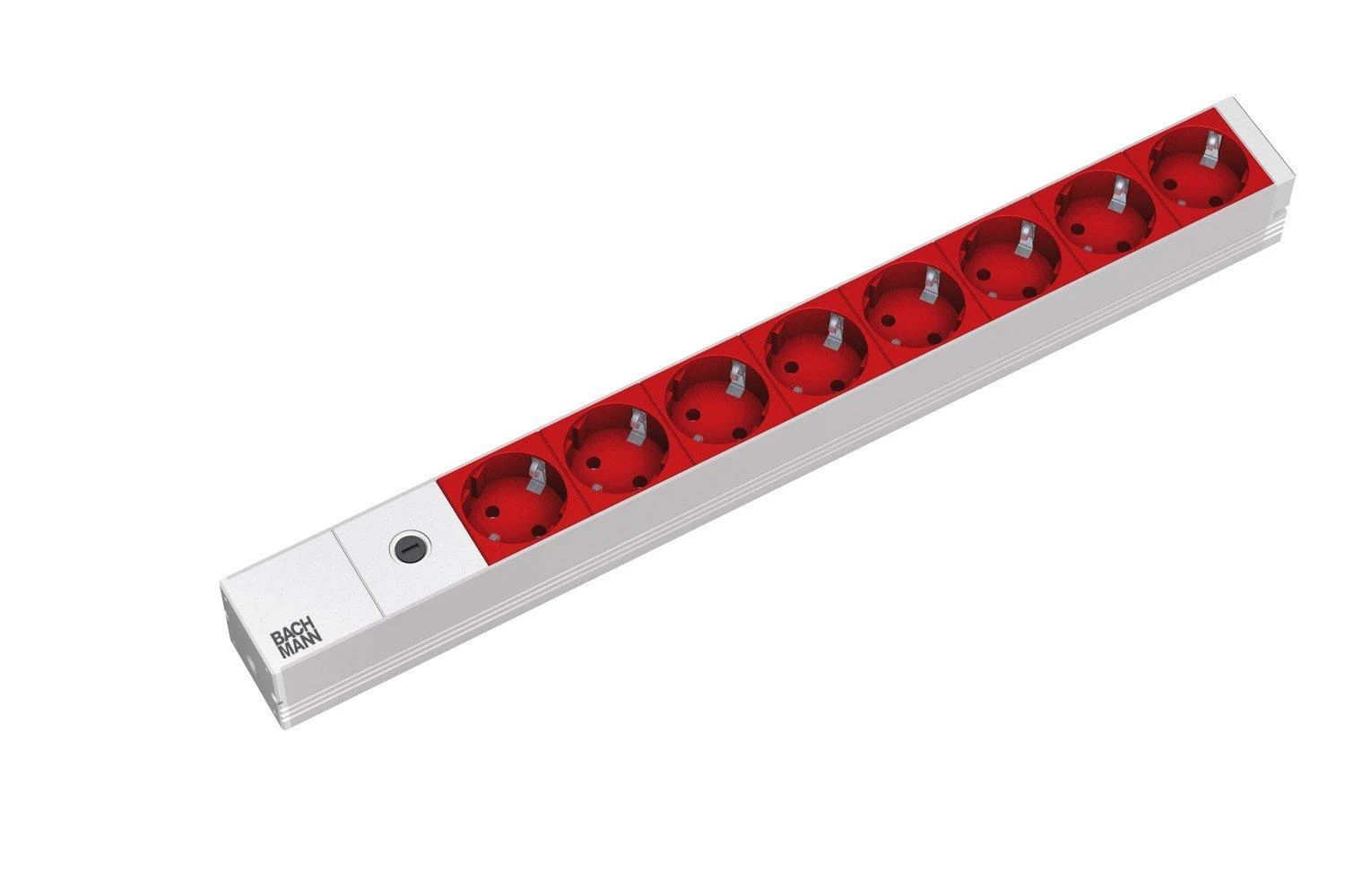 MicroConnect MCT Bachmann – Regleta de 8 tomas, 48,3 cm elektros tinklo ilgintuvas 2 m 8 AC išvestis(ys / čių) Vidaus