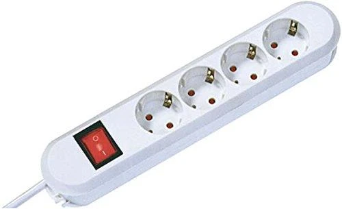 Bachmann lizdų juosta SMART 4 krypčių, balta 1,5 m, su jungikliu