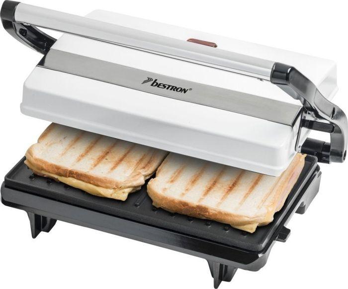 Bestron sumuštinių ir panini grilis 700 W su nelimpančiomis 22,5 × 14 cm plokštėmis APM123W