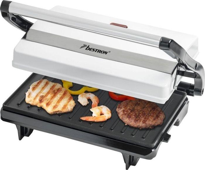 Bestron sumuštinių ir panini grilis 700 W su nelimpančiomis 22,5 × 14 cm plokštėmis APM123W