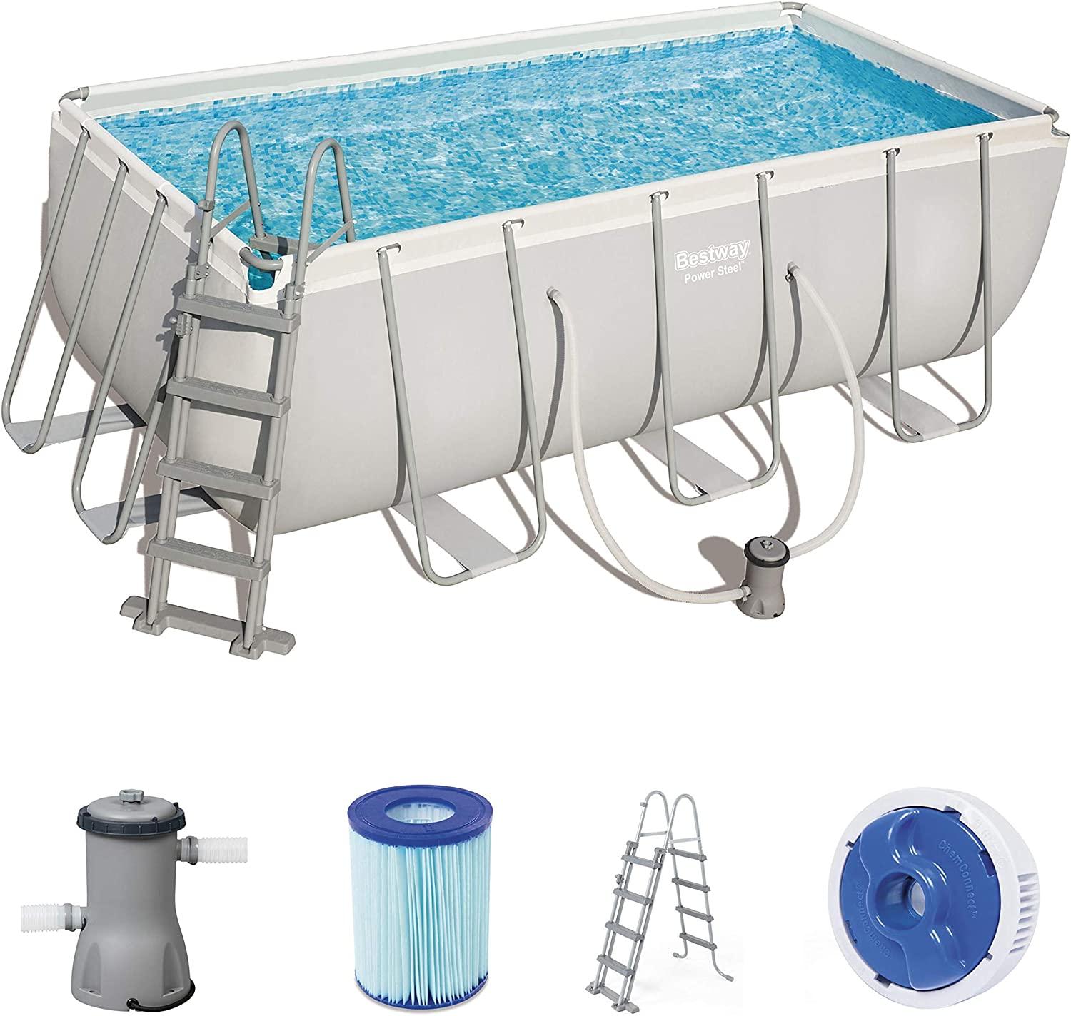 Bestway BW Frame Pool Power Steel 412x201x122 56456, žema kaina Varle.lt