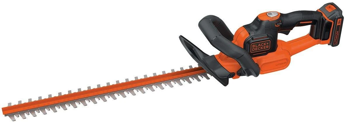 Black & Decker Juodas & Decker Akumuliatorinės gyvatvorių žirklės GTC18452PC 18V 2Ah 45 cm, Juodas & Decker