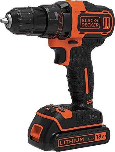 Black & Decker Juodas & Decker Akumuliatorinis suktuvas-gręžtuvas Juodas & Decker BDCDD186K-QW; 18 V; 1x1,5 Ah akum.