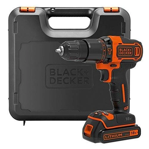 Black & Decker Akumuliatorinis suktuvas-gręžtuvas 18V Ličio jonų + 400mA įkroviklis + 1 akumuliatorius + lagaminas