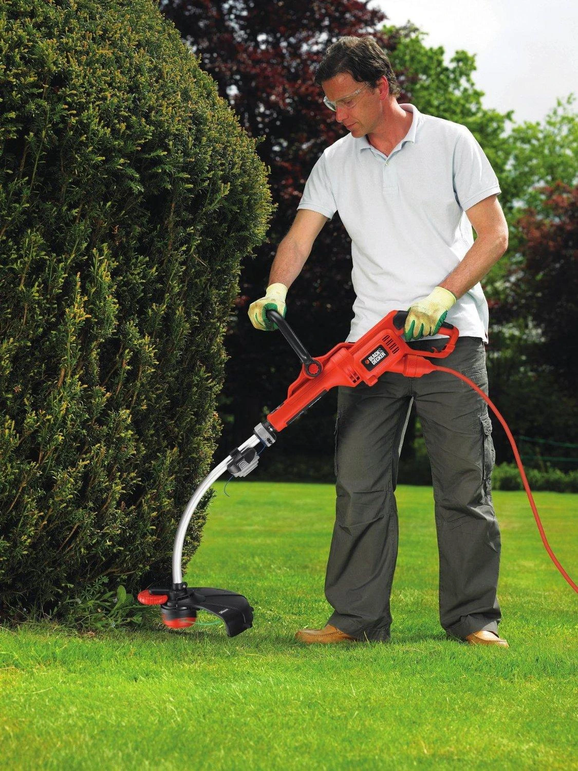 Black & Decker Juodas + DECKER 900W 35cm stiebo kirptuvas