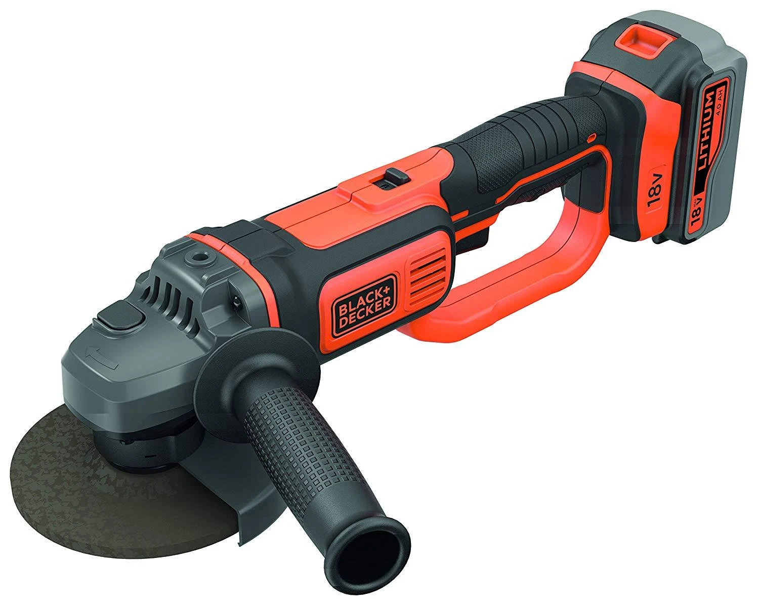 Black & Decker Juodas & Decker Juodas & Decker Juodas & Decker akumuliatorinis kampinis šlifuoklis BCG720M1 - 18Volt