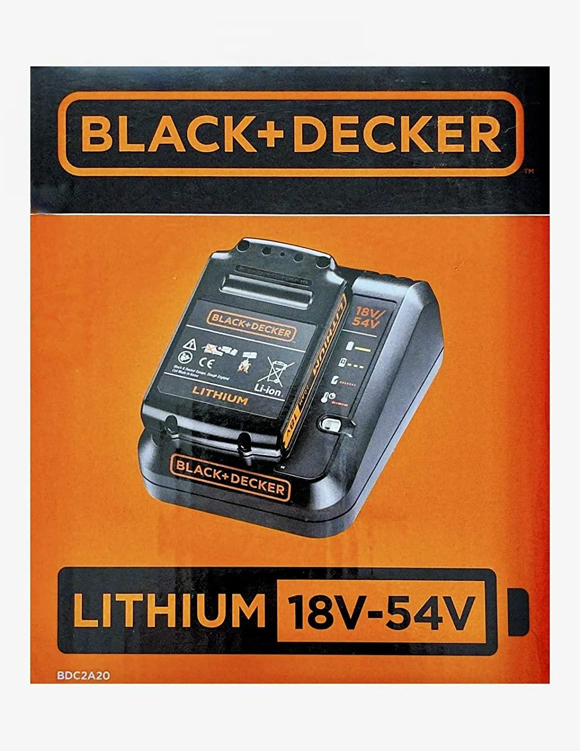 Black & Decker 2.0Ah akumuliatoriaus ir kroviklio rinkinys BDC2A20