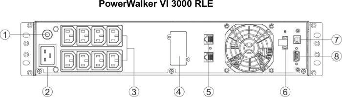 POWERWALK VI 3000 RLE Power Walker UPS LINE-INTERACTIVE 3000VA RACK19, 8X IEC OUT, RJ11/RJ45 IN/OUT