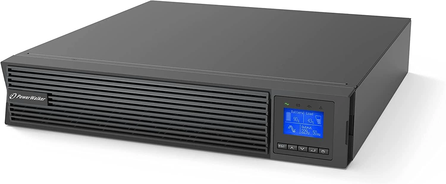 Power Walker POWERWALKER UPS On-Line VFI 1000 ICR IOT 1/1 fazės 1000VA PF1 8x IEC C13 lizdai USB/RS232 LCD stovas
