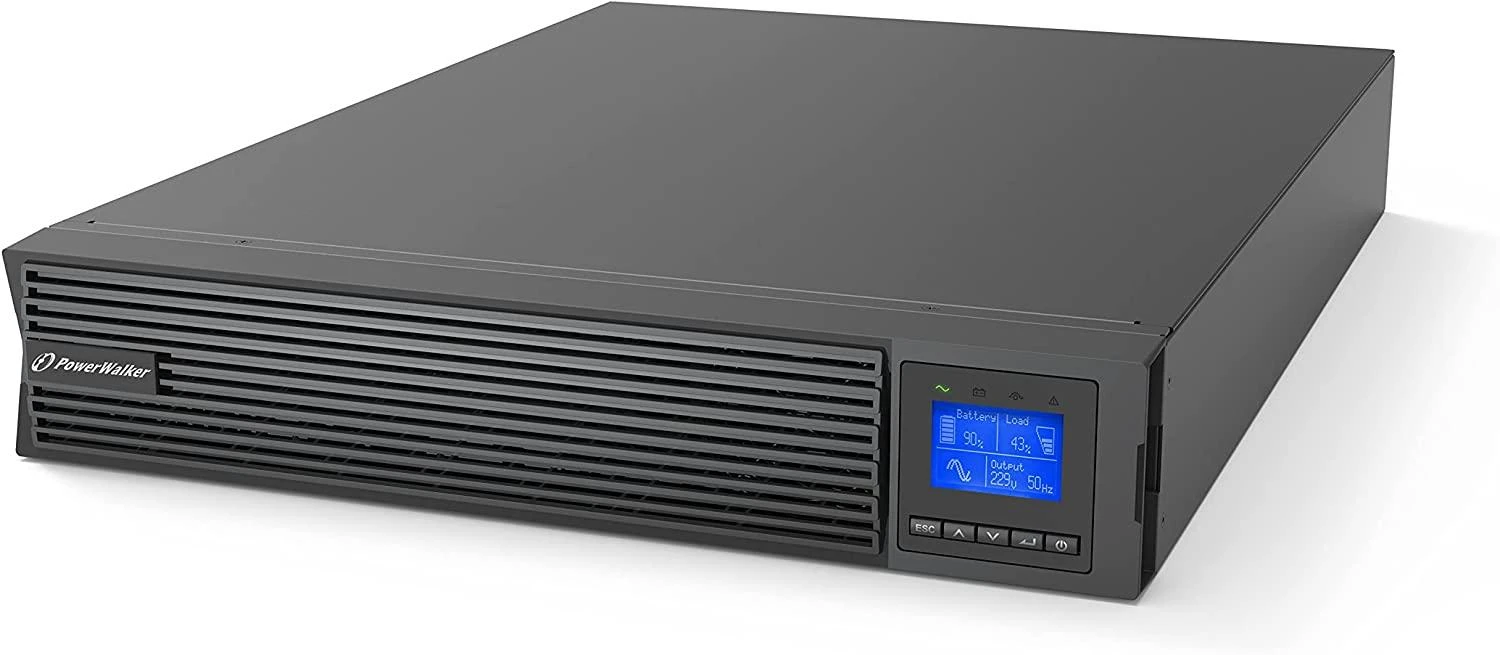 Power Walker POWERWALKER UPS On-Line VFI 2000 ICR IOT 1/1 fazė 2000VA PF1 8x IEC C13 lizdai USB/RS232 LCD stovas