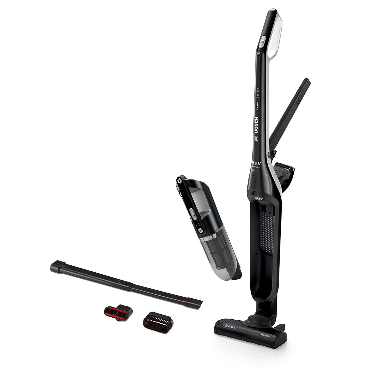 Bosch Talentone Development Serija 4, Įkraunamasis dulkių siurblys, Flexxo 21.6V, Juoda BBH32101