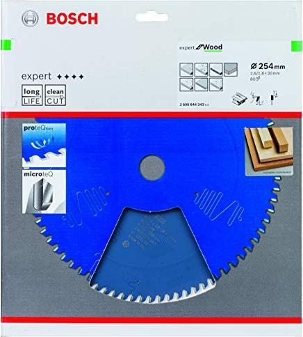 Pjovimo diskas Bosch Expert for Wood 2608644343; 254x30 mm; Z80