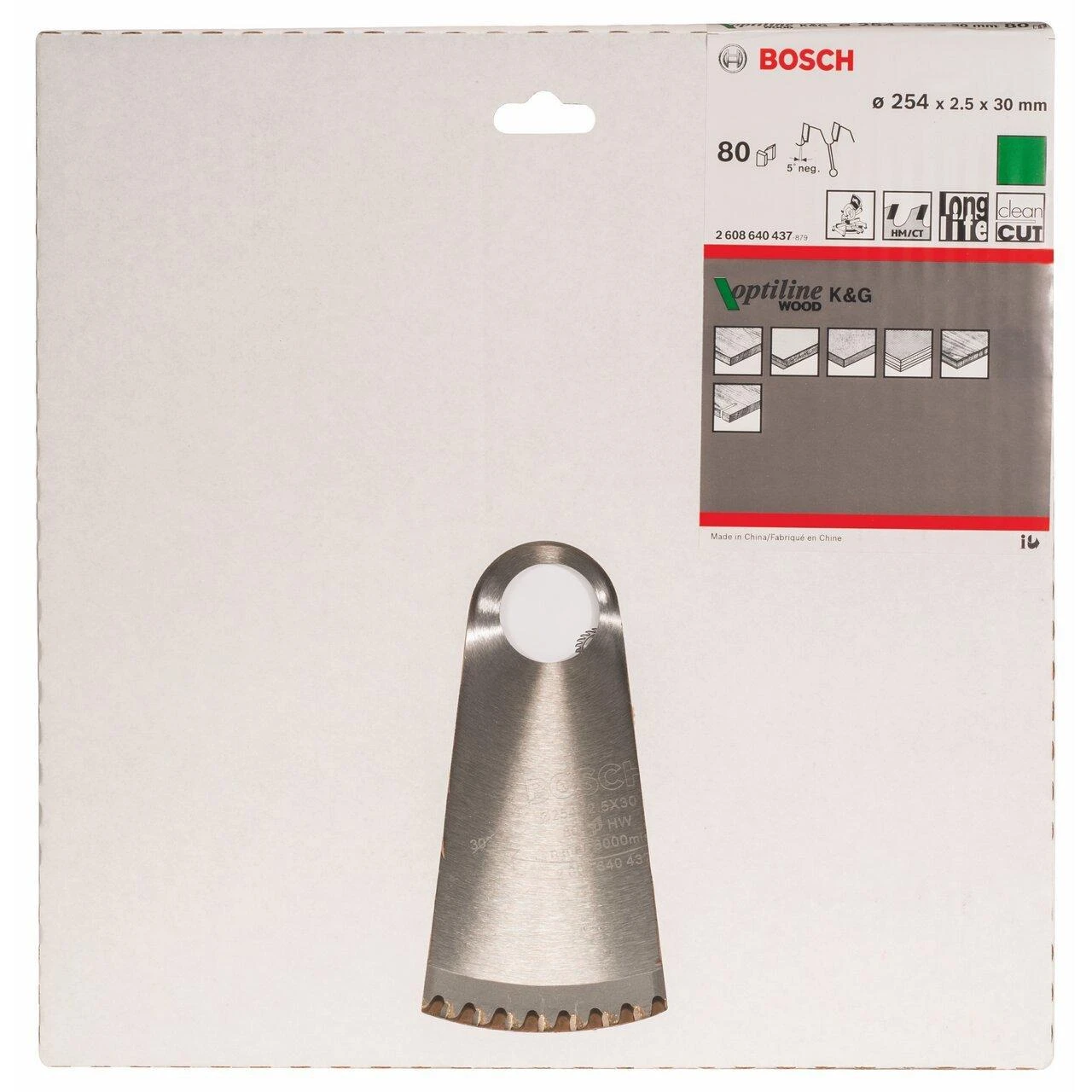 Bosch Stac.disk.pjūkl.diskas 254x30x80 medžiui