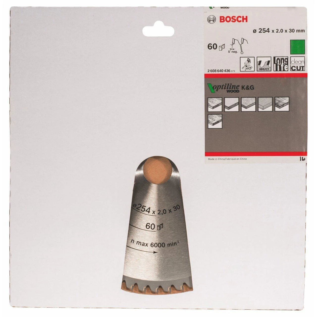 Bosch Stac.disk.pjūkl.diskas 254x30x60 medžiui