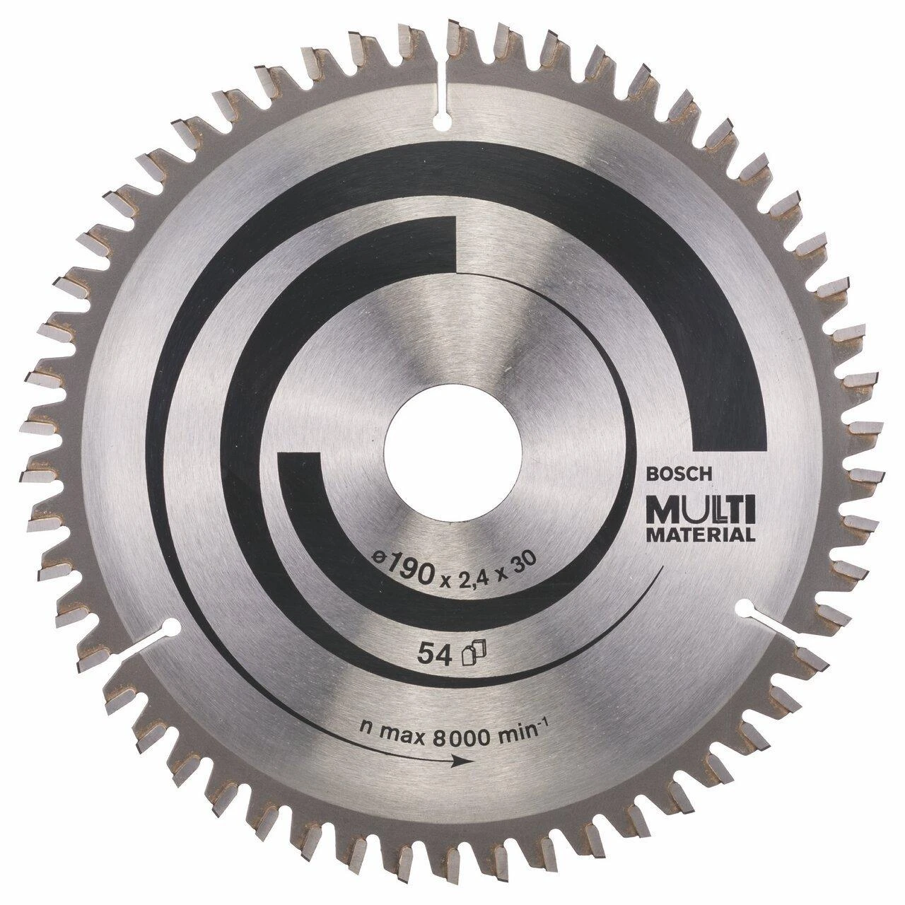 Bosch universalus pjovimo diskas MULTI MATERIAL 190x2,4x30,0 mm, Z54, -5°