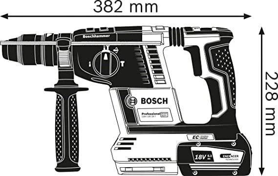 Akumuliatorius perforatorius Bosch GBH 18V-26 F, LB 2x5.5PrC, 1880CV