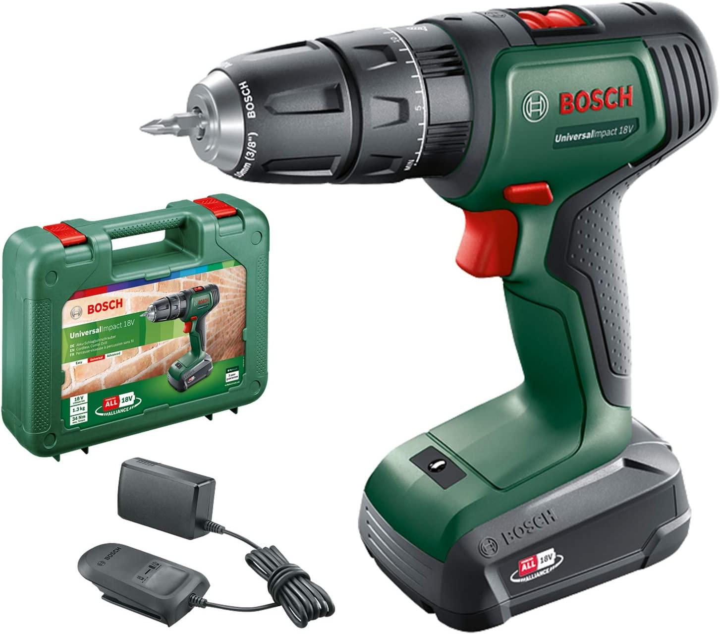 Bosch UniversalImpact18 (1x1,5) Akum.smūginis gręžtuvas