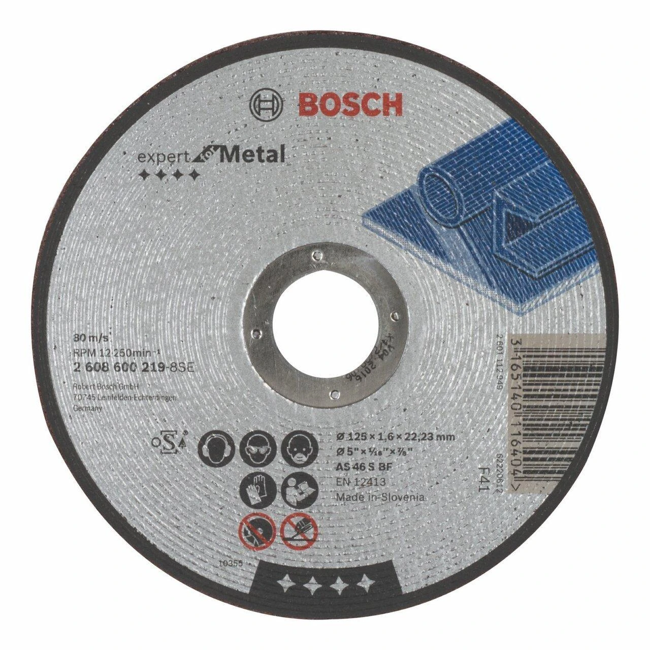 Bosch Pjov.diskas metalui 125x22x1,6 mm