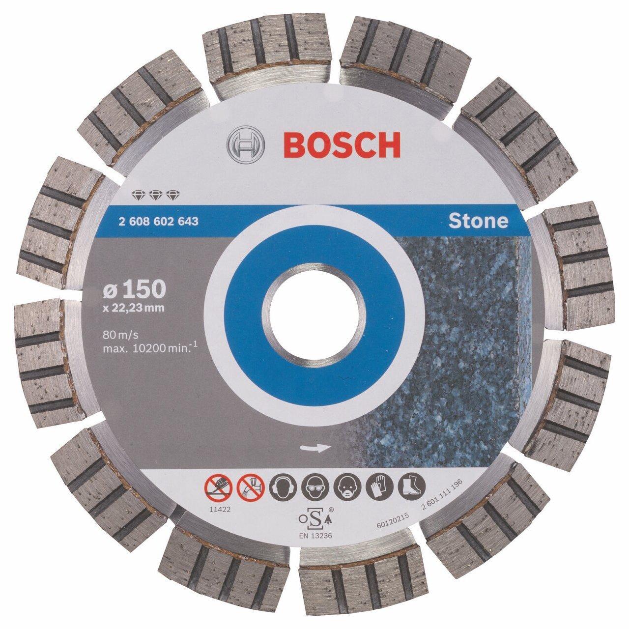 BOSCH DIAMOND DISKAS 150x22 SEG AKMENIS