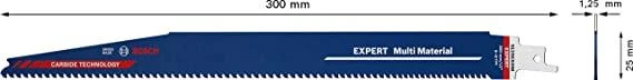 Bosch 10 pjūklo geležtės S1256XHM Multi Material