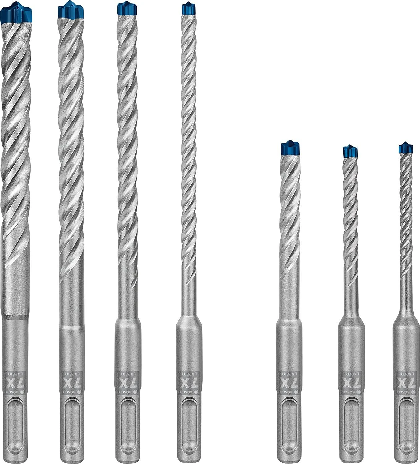 Bosch „EXPERT SDS plus-7X“ smūginių grąžtų rinkinys 5/6/6/8/8/10/12 mm 7 vnt. (2608900195)