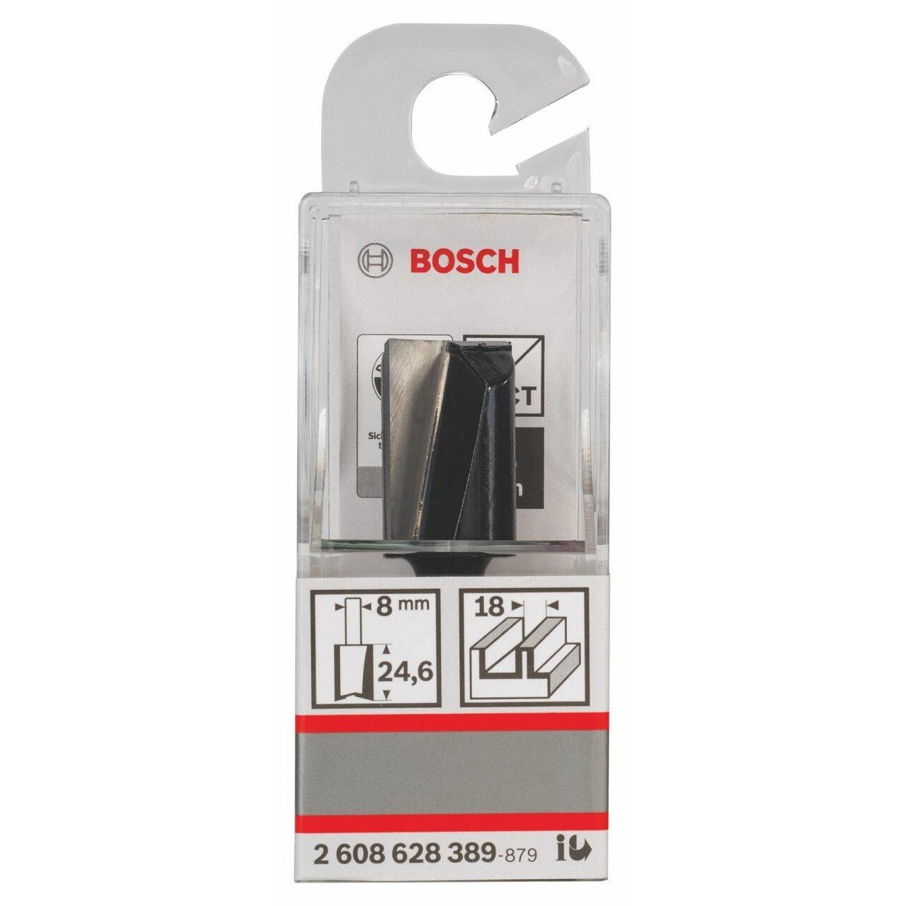 Bosch Pirštinė freza HM B=18mm, l=25 mm,kotas 8mm