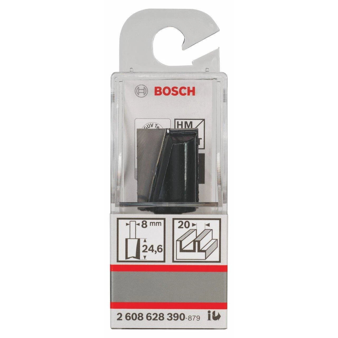 Bosch Pirštinė freza HM B=20mm, l=25 mm,kotas 8mm